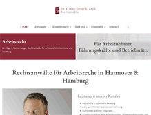Tablet Screenshot of kluge-recht.de
